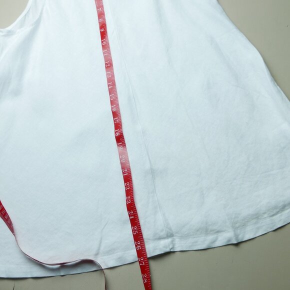 White Linen Sleeveless Tank - Picture 5 of 7